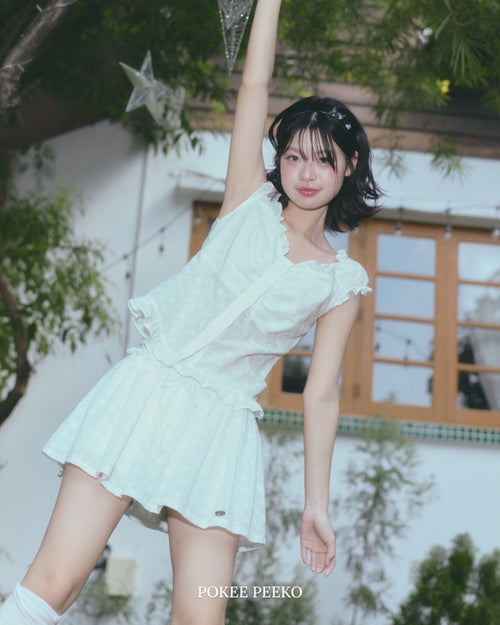 CHO TOP (WHITE EYELET)