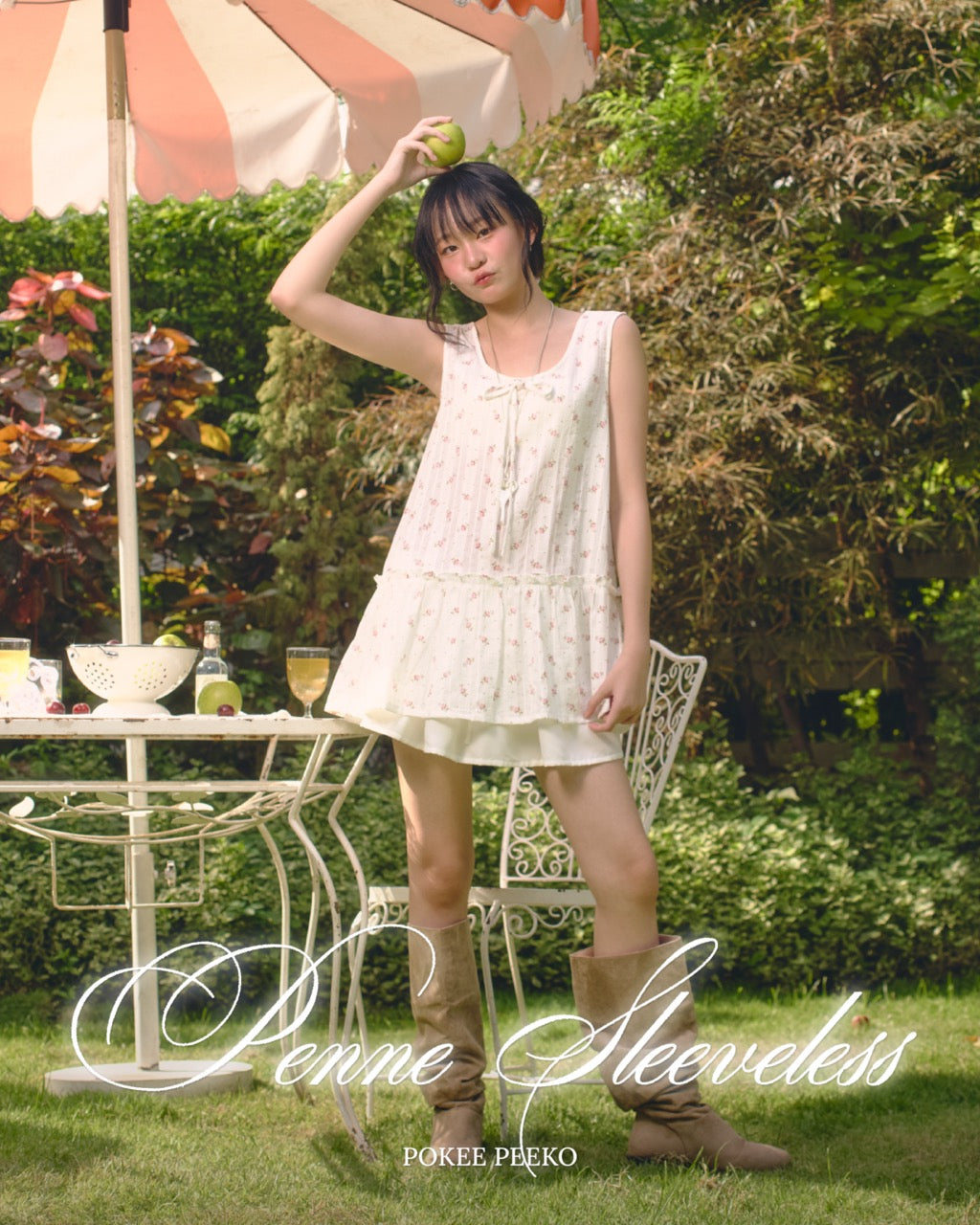 PENNE DRESS (WHITE PINK)