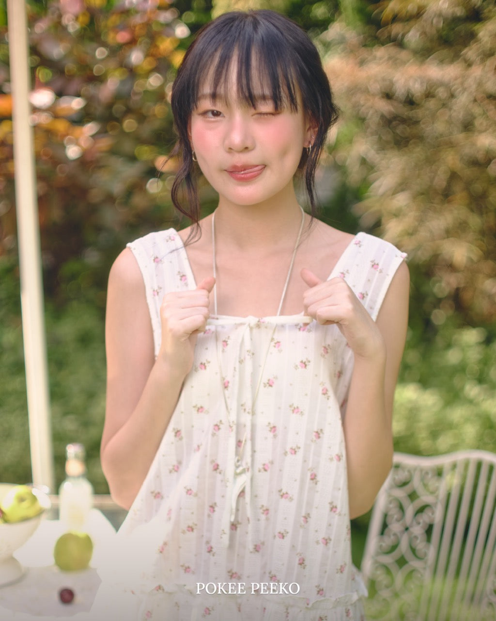 PENNE DRESS (WHITE PINK)