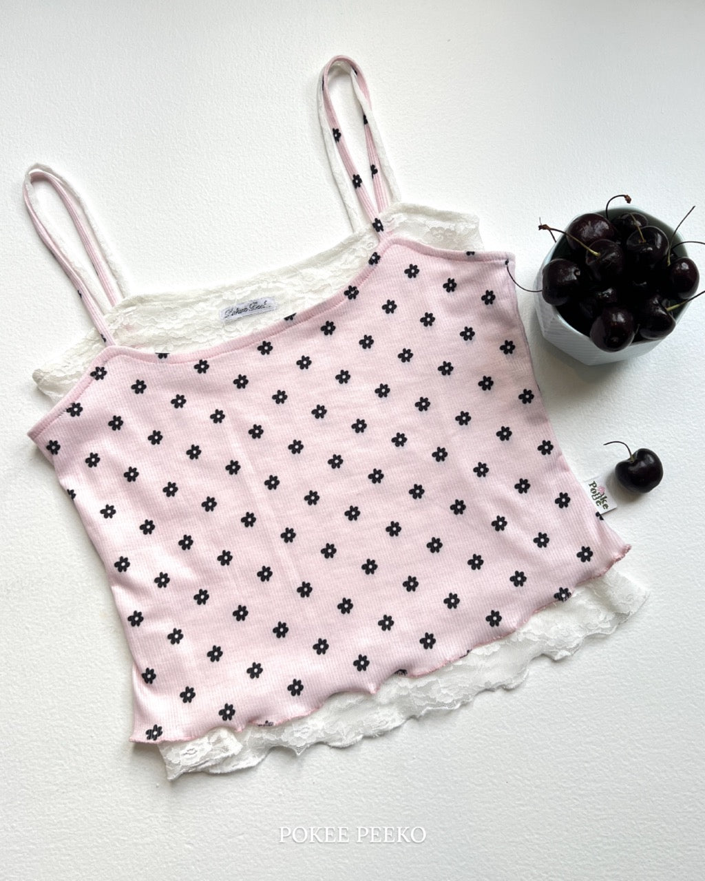 LAYERED TANK TOP (PINK DOT)