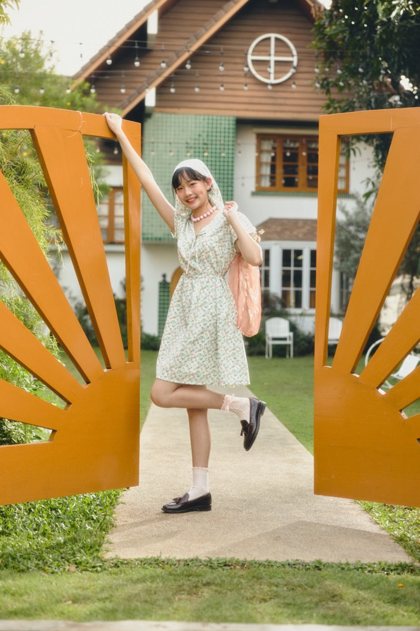 KARINA DRESS (WHITE GARDEN)