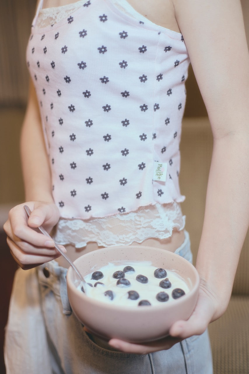 LAYERED TANK TOP (PINK DOT)
