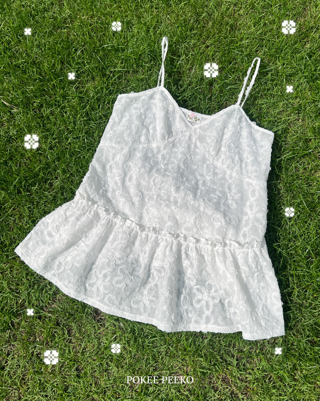 LACE MINI DRESS (WHITE FLOWER)