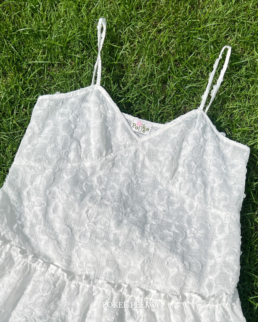 LACE MINI DRESS (WHITE FLOWER)
