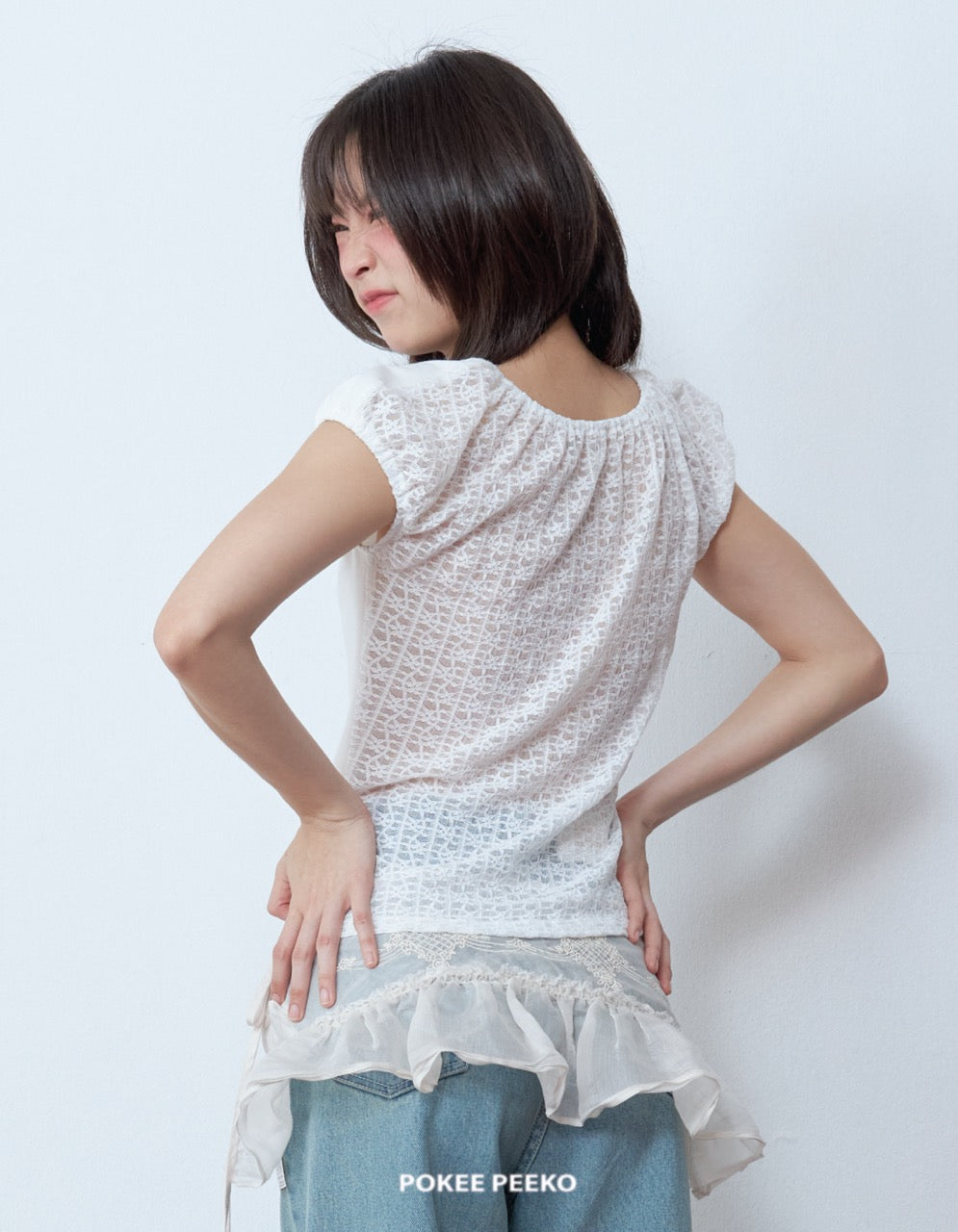 MARY BLOUSE (WHITE&LACE)