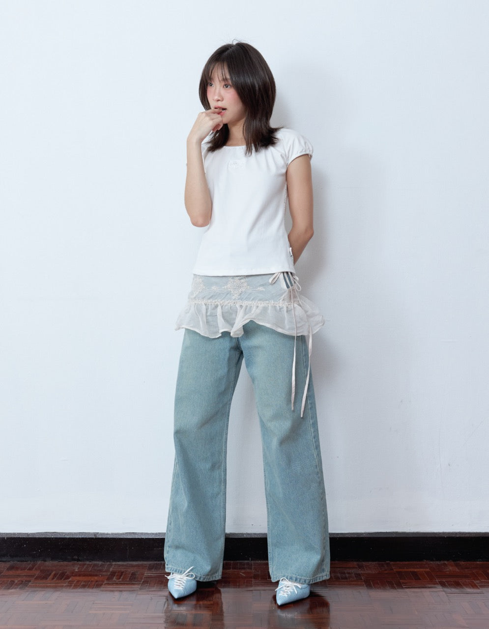 MARY BLOUSE (WHITE&LACE)