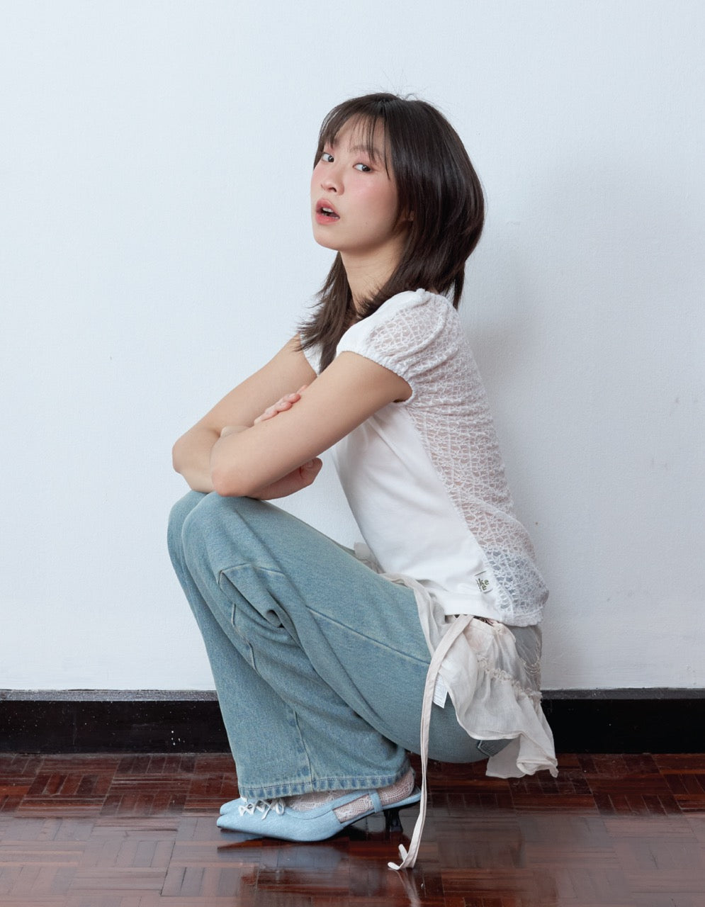 MARY BLOUSE (WHITE&LACE)